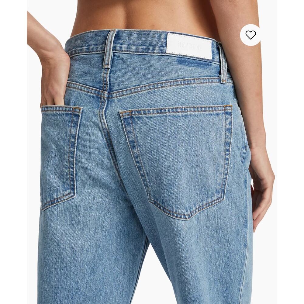 NWT RE/DONE 90s Loose Long Straight Leg Jeans Wasted Indigo Rigid Denim Size 30 - Picture 5 of 13